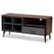 Baxton Studio Garrick Modern and Contemporary Two-Tone Grey and Walnut Brown Finished Wood 1-Drawer TV Stand 180-11226-Zoro - alternate 6